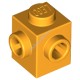 Деталь Лего Кубик Модифицированный 1 х 1 С Штырьками На Смежных Сторонах Цвет Ярко-Светло-Оранжевый