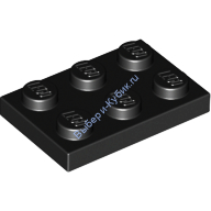 Деталь Лего Пластина 2 х 3 Цвет Черный