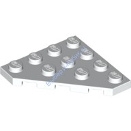 Деталь Лего Пластина Клин 4 х 4 Обрезанный Угол Цвет Белый