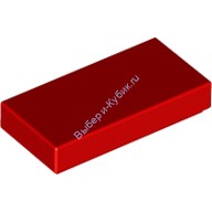 Деталь Лего Плитка 1 х 2 С Желобком Цвет Красный