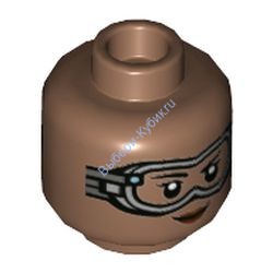 Деталь Лего Голова Минифигурки Цвет Умеренно-Коричневый 3626pb3140