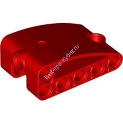 Деталь Лего Техник Изогнутая Панель 2 x 5 x 3 Двойная Модифицированная L-образная Толщиной  В Четверть Эллипса Цвет Красный