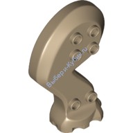 Деталь Лего Нога Правая С Номером 1 Внутри Цвет Темно-Песочный