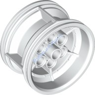 Деталь Лего Диск 43.2 Мм D х 26 Мм Техник Гоночный Малый 6 Пин Отверстий Цвет Белый