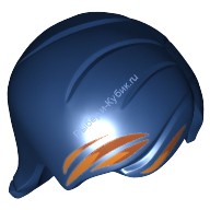 Деталь Лего Парик Женский (Sabe Wen) Цвет Темно-Синий