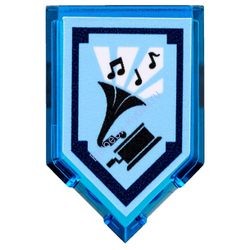 Деталь Лего Плитка Модифицированная 2 х 3 Пятиугольная С Рисунком Цвет Прозрачно-Синий