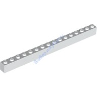 Деталь Лего Кубик 1 х 16 Цвет Белый