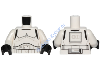 Деталь Лего Торс С Рисунком Цвет Белый