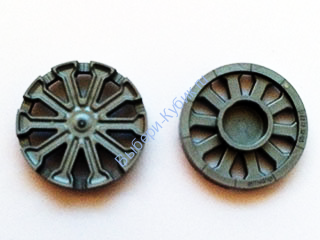 Деталь Лего Колпак Для Диска 10 Спиц T Формы - Для Диска 18976 Цвет Черный