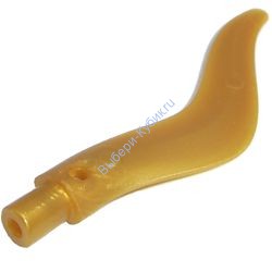 Деталь Лего Закругленная Одиночная С Пином / Пламя Цвет Перламутрово-Золотой