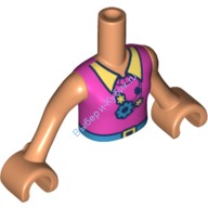 Деталь Лего Торс Мини Долл Френдс С Рисунком Цвет Телесный