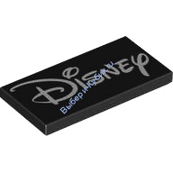 Деталь Лего Плитка 2 х 4 С Декором Цвет Черный