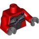 Деталь Лего Торс С Рисунком Цвет Красный