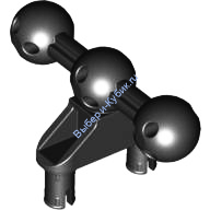 Деталь Лего Техник Пин Коннектор Перпендикулярный 3L Цвет Черный