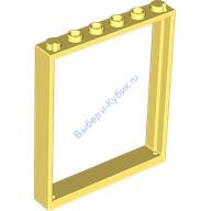 Деталь Лего Окно 1 х 6 х 6 Плоское Цвет Ярко-Светло-Желтый