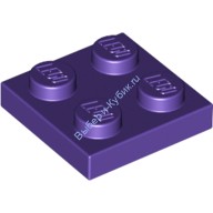 Деталь Лего Пластина 2 х 2 Цвет Темно-Фиолетовый