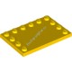 Деталь Лего Плитка Модифицированная 4 х 6 Со Штырьками По Краям Цвет Желтый