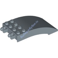 Деталь Лего Лобовое Стекло 8 х 4 х 2 С Изгибом С Со Сдвоенными Петлями Цвет Песочно-Голубой