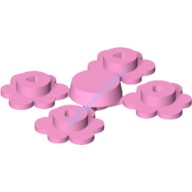 Деталь Аналог Совместимый С Лего Цветок Маленький 4 Шт Цвет Ярко-Розовый 