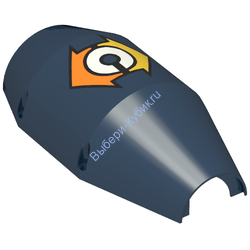 Деталь Лего Техник Миксер Бетономешалки Половина 6.5 x 13 x 26 Цвет Темно-Синий