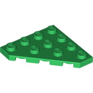 Деталь Лего Пластина Клин 4 х 4 Обрезанный Угол Цвет Зеленый