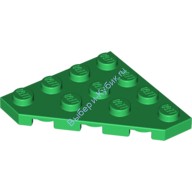 Деталь Лего Пластина Клин 4 х 4 Обрезанный Угол Цвет Зеленый