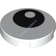 Деталь Лего Плитка Круглая 2 х 2 С Глазом Цвет Белый