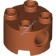 Деталь Лего Кубик Круглый 2 х 2 С Пин Отверстиями Цвет Темно-Оранжевый