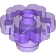 Цветок 2 Х 2 Округлый - Открытый Штырек Цвет Прозрачно-Фиолетовый