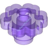 Цветок 2 Х 2 Округлый - Открытый Штырек Цвет Прозрачно-Фиолетовый