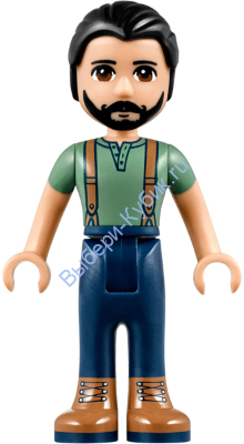 Friends Steve, Dark Blue Pants, Sand Green Top