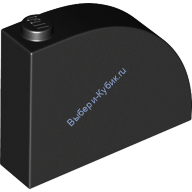 Деталь Лего Скос Закругленный 4 x 1 x 2 2/3 Цвет Черный