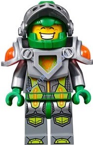 Aaron - Flat Silver Visor, 2 Clips on Back