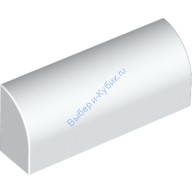 Деталь Лего Кубик Модифицированный 1 х 4 х 1 1/3 Без Штырьков С Закругленным Верхом Цвет Белый