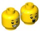 Деталь Лего Голова Минифигурки Двусторонняя Женская Цвет Желтый