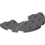 Деталь Лего Пластина Полукруг 3 х 6 С 1 х 2 Вырезом Цвет Темно-Серый