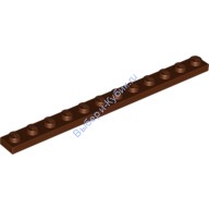 Деталь Лего Пластина 1 х 12 Цвет Коричневый