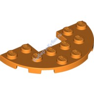 Деталь Лего Пластина Полукруг 3 х 6 С 1 х 2 Вырезом Цвет Оранжевый