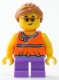 Girl with Orange Top and Medium Lavender Legs