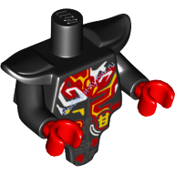 Деталь Лего Торс С Рисунком Цвет Черный