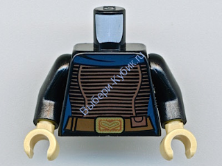 Деталь Лего Торс С Рисунком Цвет Черный