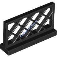 Деталь Лего Забор 1 х 4 х 2 Цвет Черный