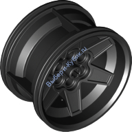 Деталь Лего Диск56 Мм D х 34 Мм Гоночный 6 Пин Отверстий Цвет Черный