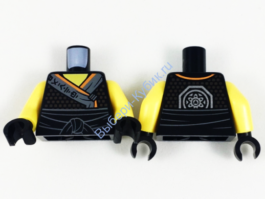 Деталь Лего Торс С Рисунком Цвет Черный