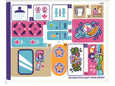 Наклейки К Набору Лего 41313 - Международная версия - (30775/6177515)