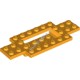 Деталь Лего База Т/С 4 х 10 х 2/3 С 4 х 2 Выдавленным Центром 4 х 2 С Гладким Низом Цвет Ярко-Светло-Оранжевый