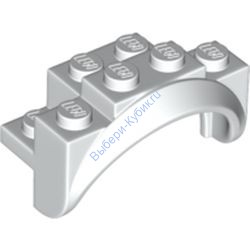 Деталь Лего Автомобильное Крыло 4 х 2 1/2 х 1 С Аркой Круглое Цвет Белый