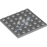 Деталь Лего Пластина 6 х 6 С 5 Пин-Отверстиями Цвет Светло-Серый