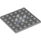 Деталь Лего Пластина 6 х 6 С 5 Пин-Отверстиями Цвет Светло-Серый