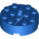 Деталь Лего Кубик Круглый 4 х 4 С Отверстием Цвет Синий